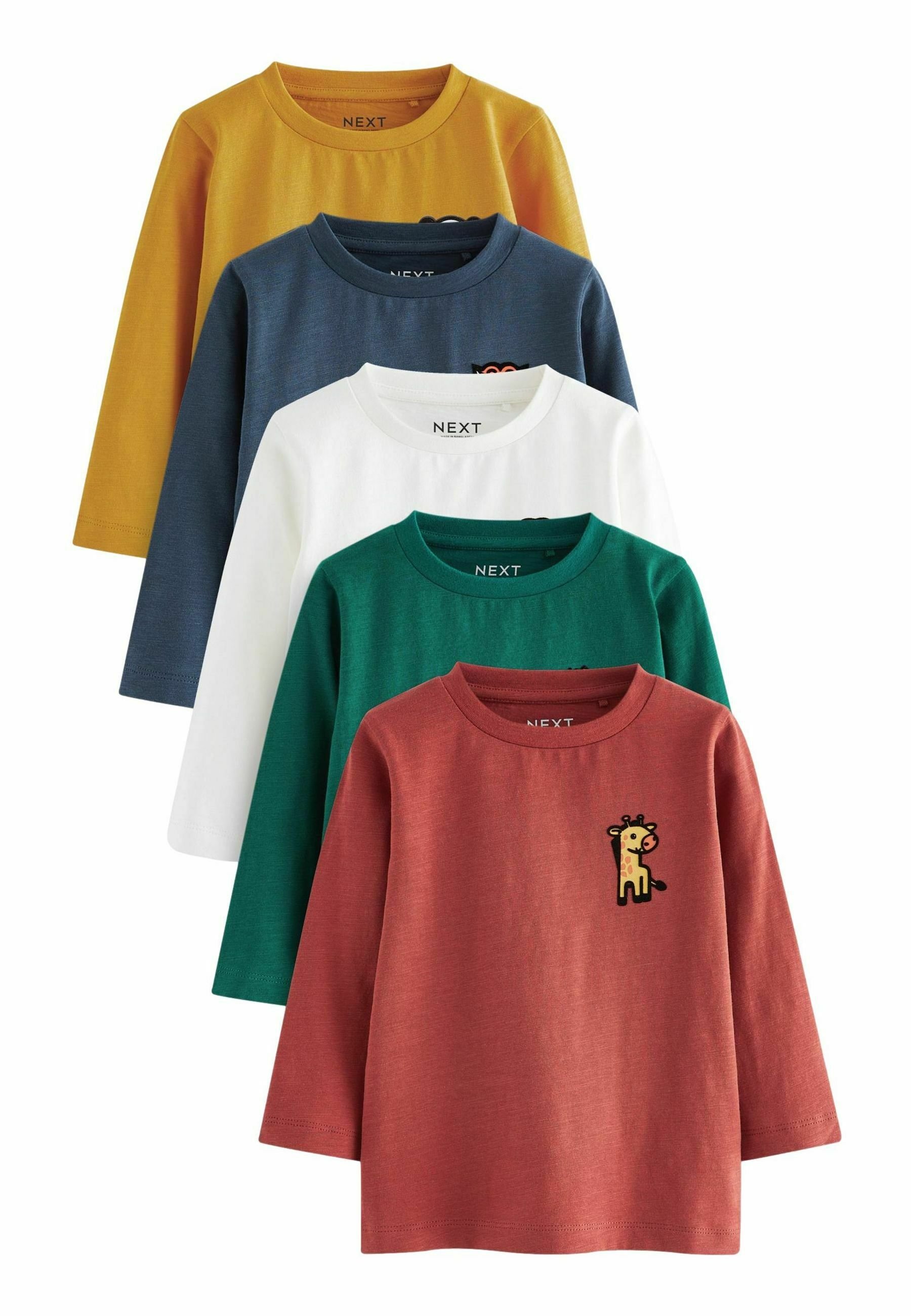 Lot De 5 T-shirts Manches Longues NEXT Garçon - Taille 12 Mois, Couleur Multi Blue - 7