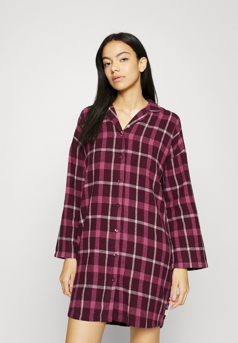 Esprit NIGHTSHIRT LONG SLEEVE Nightie bordeaux red/berry Zalando