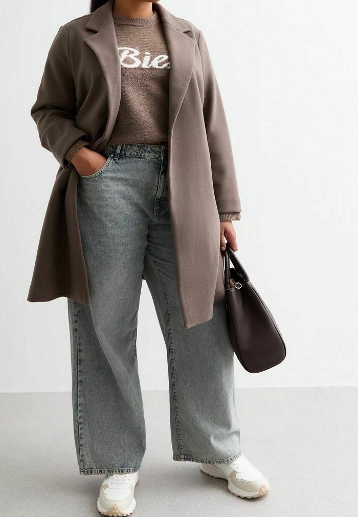 New Look Curves Klassisk frakke - beige