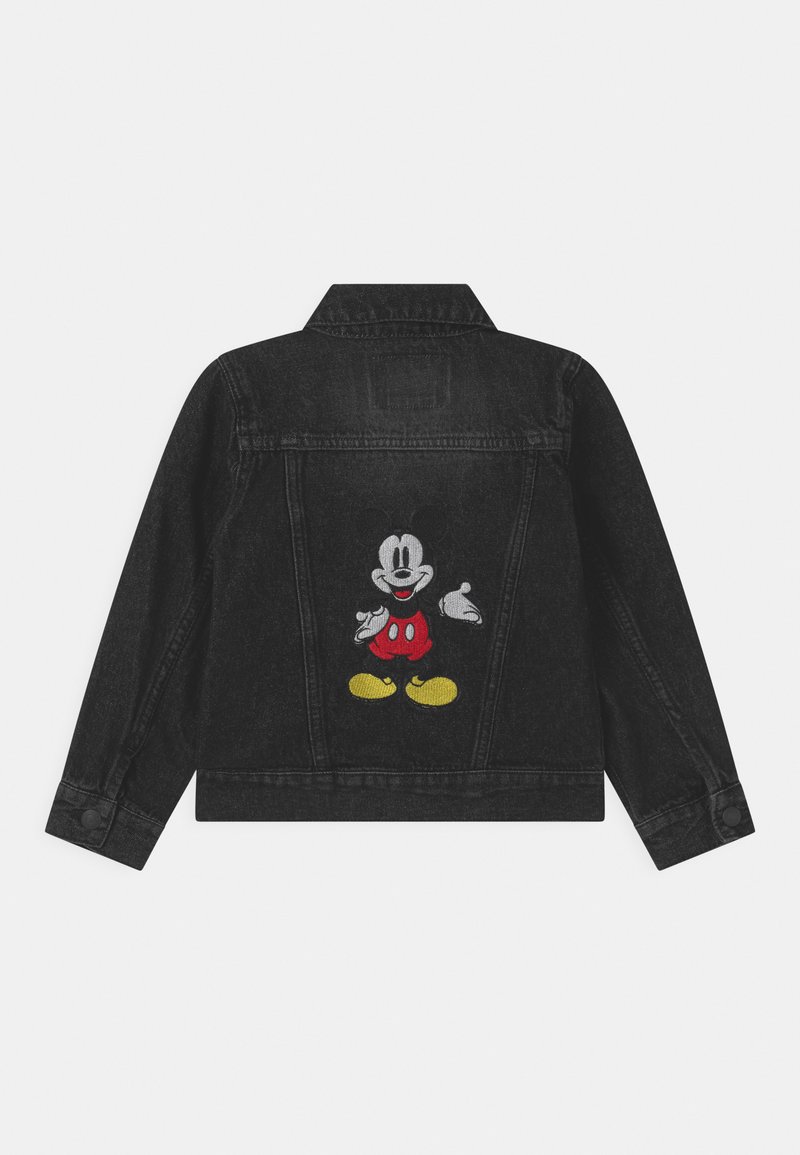 Levi S Mickey Mouse Trucker Unisex Veste En Jean Washed Black Denim Noir Zalando Fr