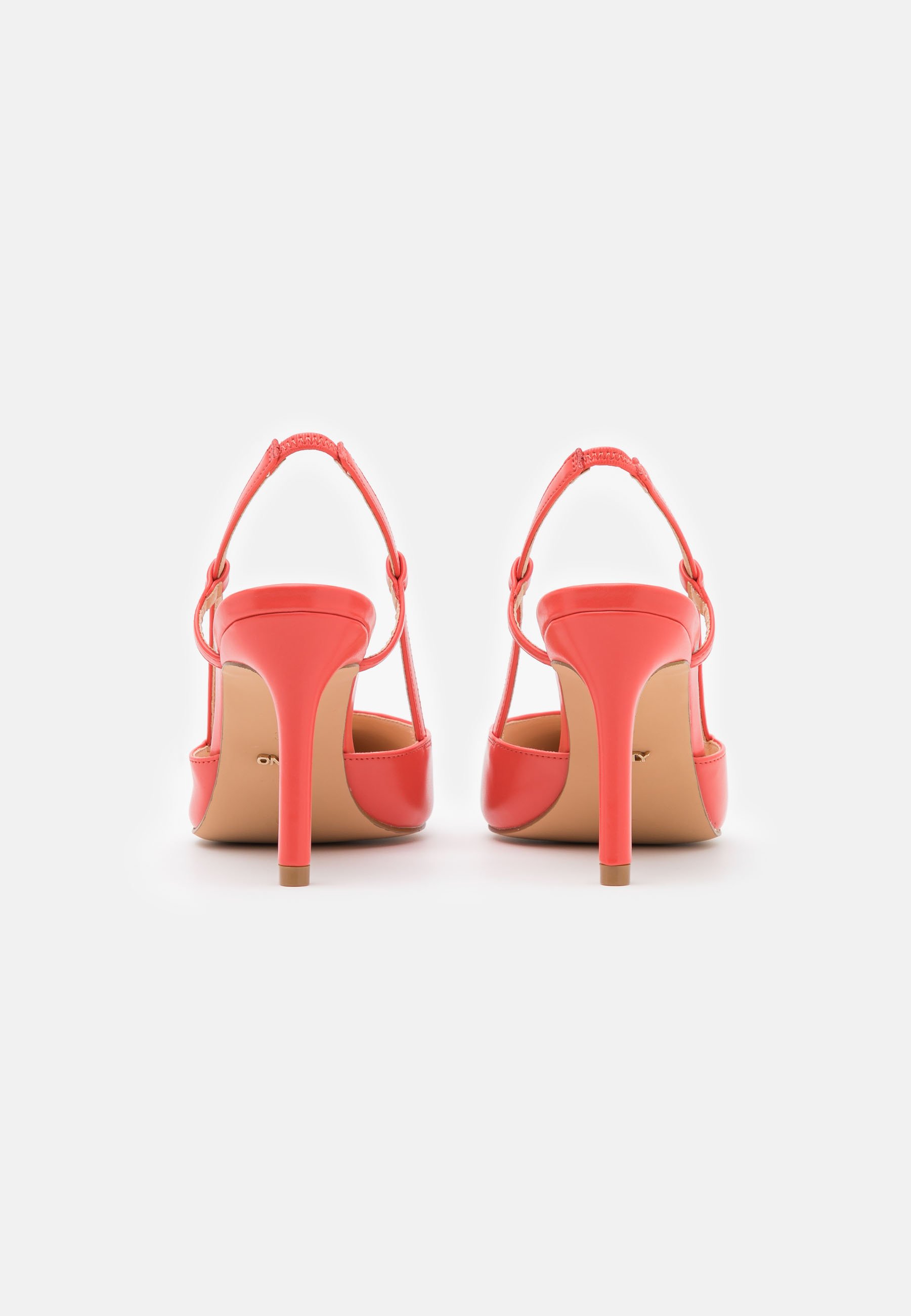 coral colour heels