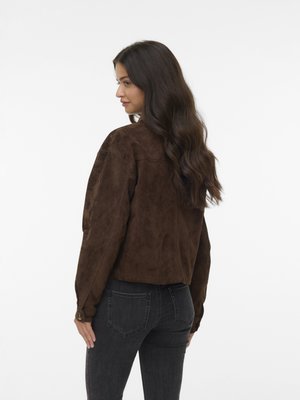 Vero Moda ROYCESTINE - Jachetă piele - chocolate torte