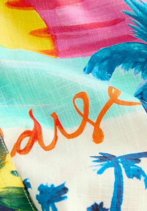 Next FIT - LONG SLEEVE TIE WAIST - Skjortklänning - bright palm graphic print