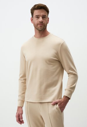 CREW NECK LONG SLEEVE - Sweatshirt - beige