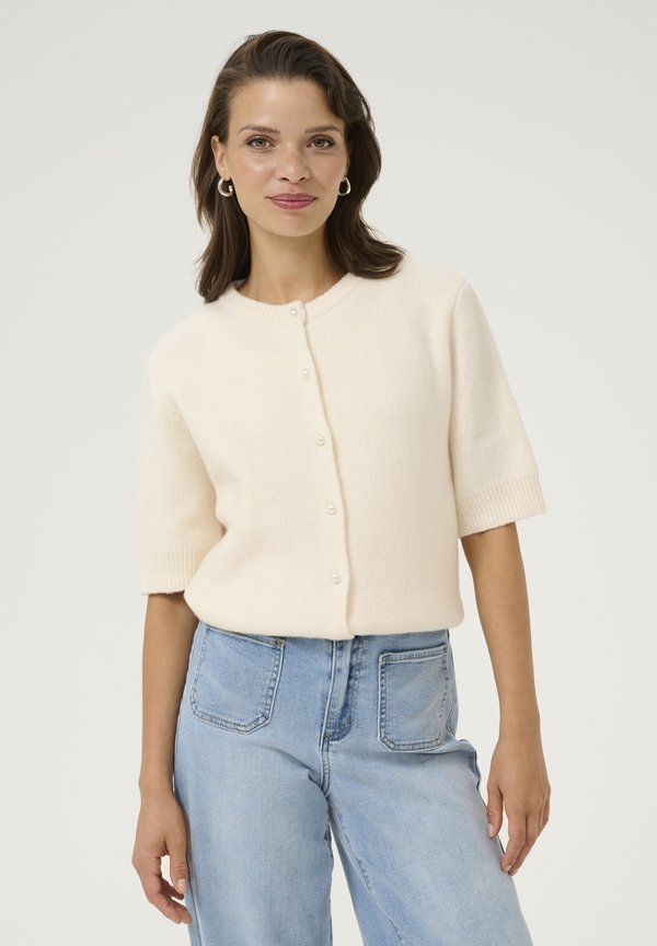 KASAVERINA - Cardigan - chalk