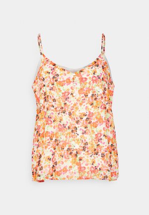 ONLY, ONLLUCIE BUTTON SINGLET - Top - cherry tomato claire