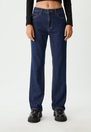 Stradivarius Ravne kavbojke - dark blue