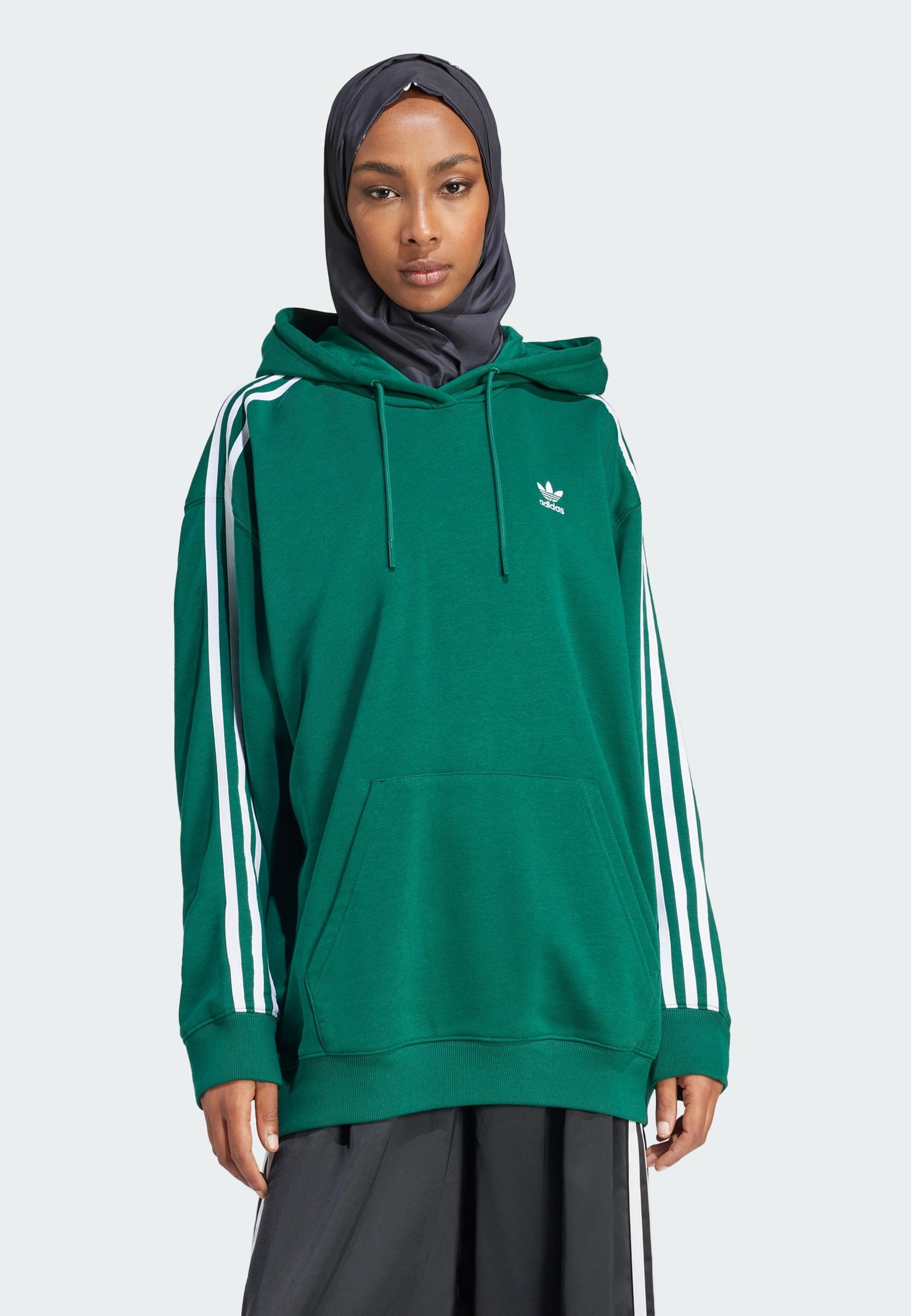 adidas women's trefoil hoodie collegiate green