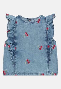 ONLY MINI - KMGDANDY FRILL CHERRY - Topper - medium blue denim Miniatyrbilde 1