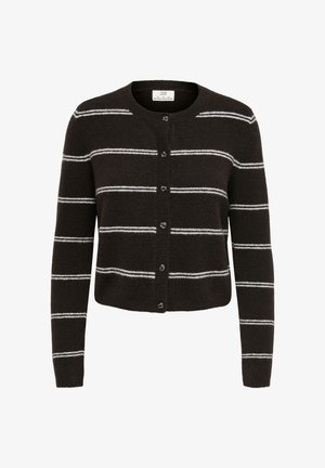 JDY, JDYCHLOE L/S CARDIGAN KNT NOOS - Ζακέτα - chocolate torte detail melange w new stripe birch