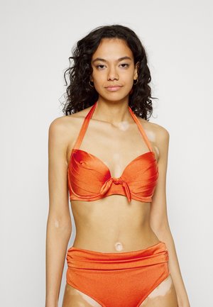 AZURE HALTER LIGHTLY PADDED UNDERWIRED - Parte de cima de biquíni - orange