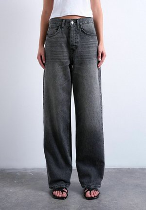 TSCOLUMN MID RISE - Wide leg - black denim