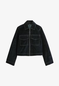 Selected, navy blue flocked
