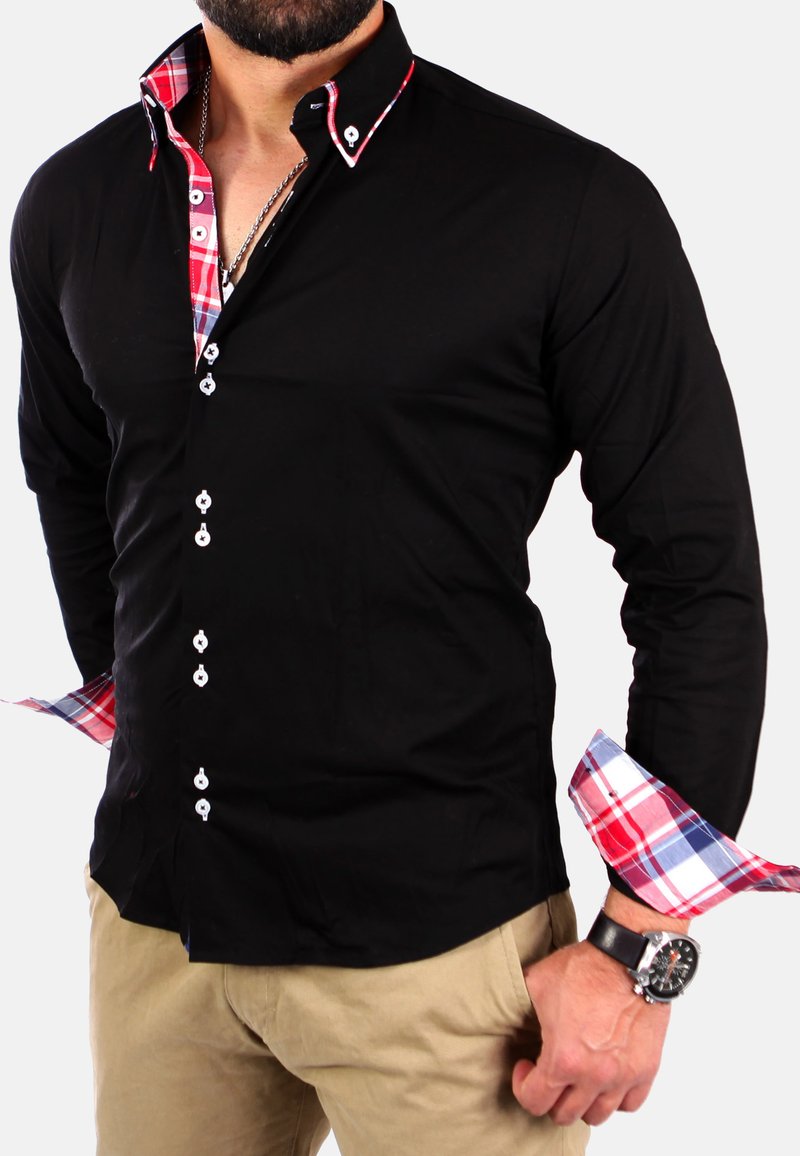 Herren Freizeithemden | RESLAD Hemd schwarz - BO48493 Herren Freizeithemden | RESLAD Hemd schwarz - BO48493
