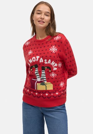 NAVIDAD ESTAMPADO I'M NOT A SANTA - Jersey de punto - red