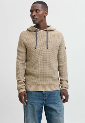 Felpa con cappuccio - beige