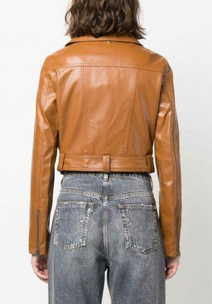 TWINSET, Chaqueta de cuero sintético - camel