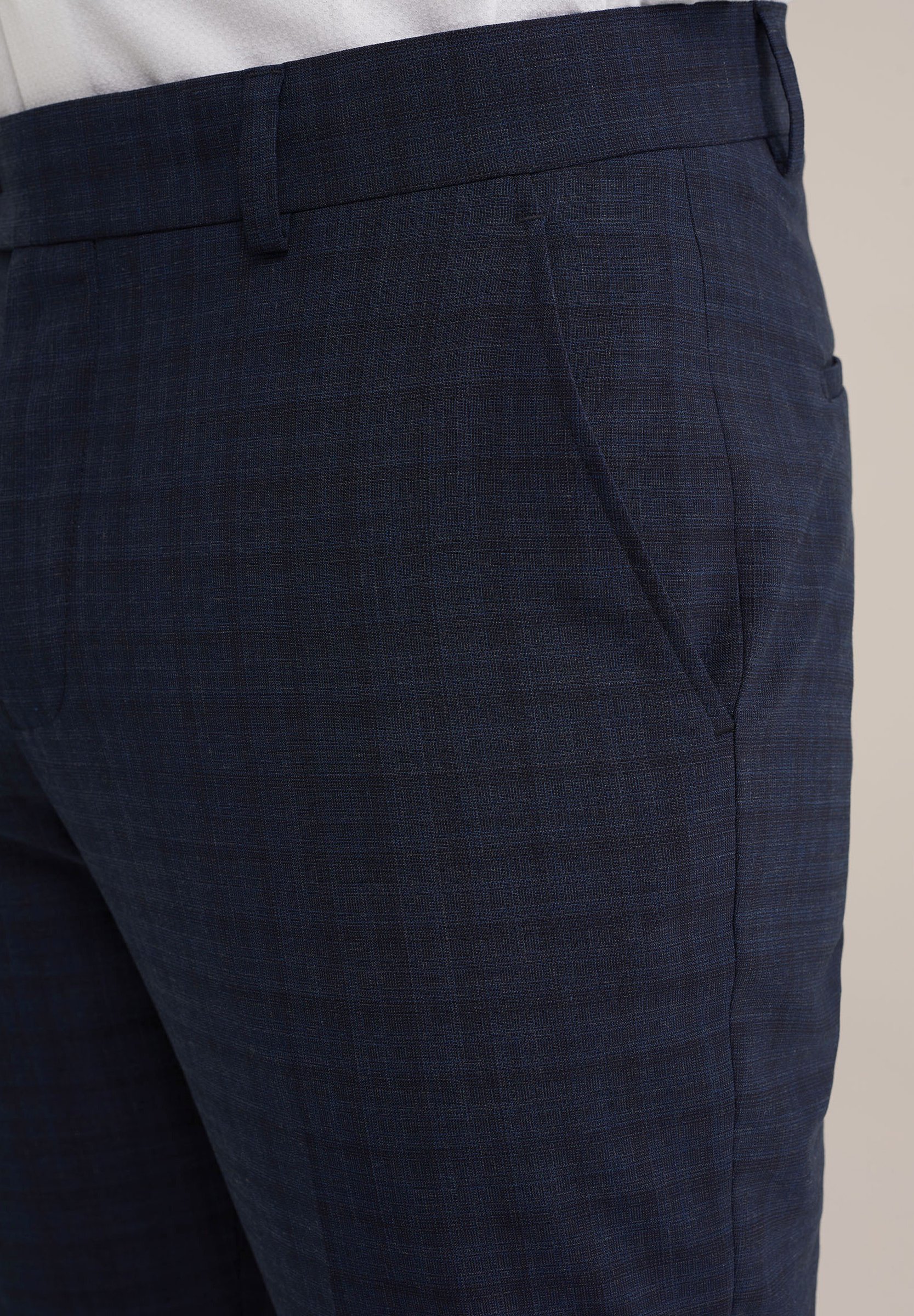 Van Heusen Herren Slim Fit Hose – Flex Bund, Stretch, Knitterfrei, Farbe Blue Barge