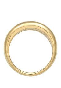 Gouden bandring met een gladde, afgeronde vorm en een gepolijste afwerking. Er zijn geen extra versieringen of patronen aanwezig.