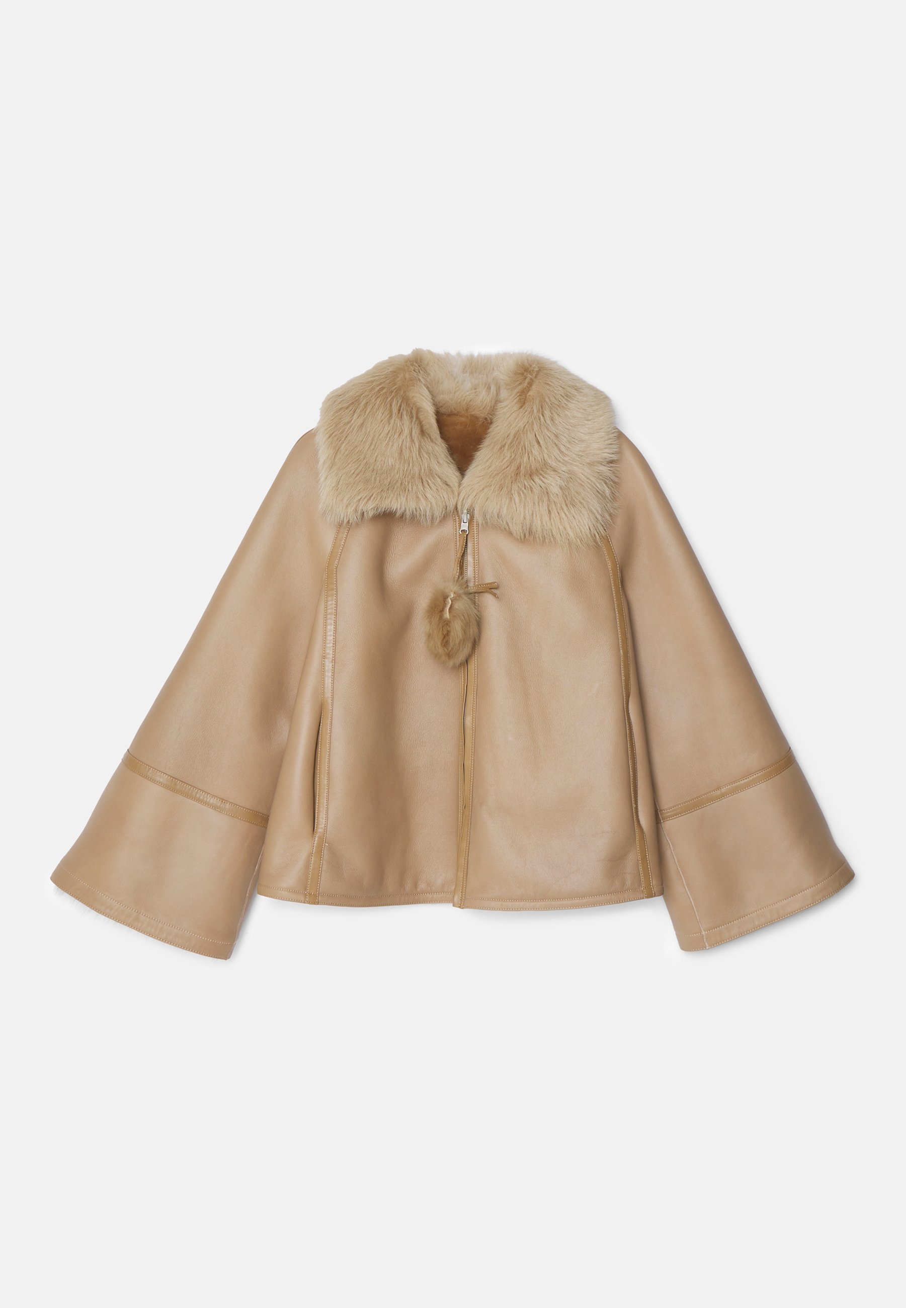 By Malene Birger ODELLIES - Leather jacket - tannin/beige