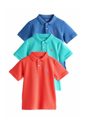 SHORT SLEEVE 3 PACK REGULAR FIT - Poloshirts - coral aqua navy