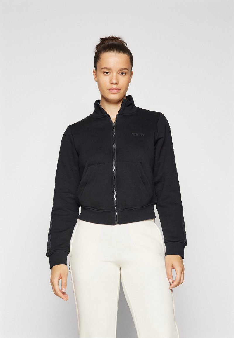 Guess STACIE FULL ZIP SWEATSHIRT - Zip-up sweatshirt - jet black