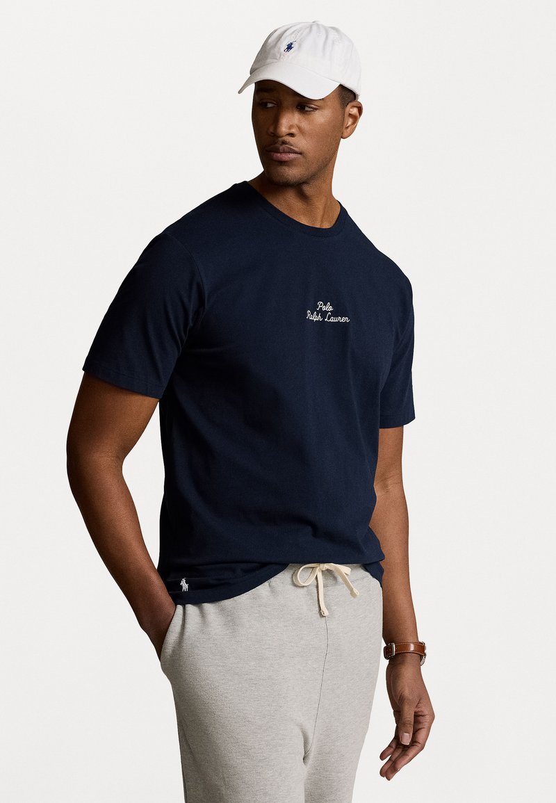Polo Ralph Lauren Big & Tall EMBROIDERED LOGO JERSEY T-SHIRT - Marškinėliai su spaudiniu - aviator navy