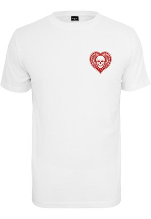 SKULL HEART - T-shirt con stampa - white