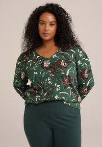 WE Fashion CURVE - Hosszú ujjú felső - green