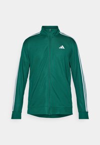 TRAIN ESSENTIALS 3-STRIPES  HOODED - Træningsjakke - collegiate green