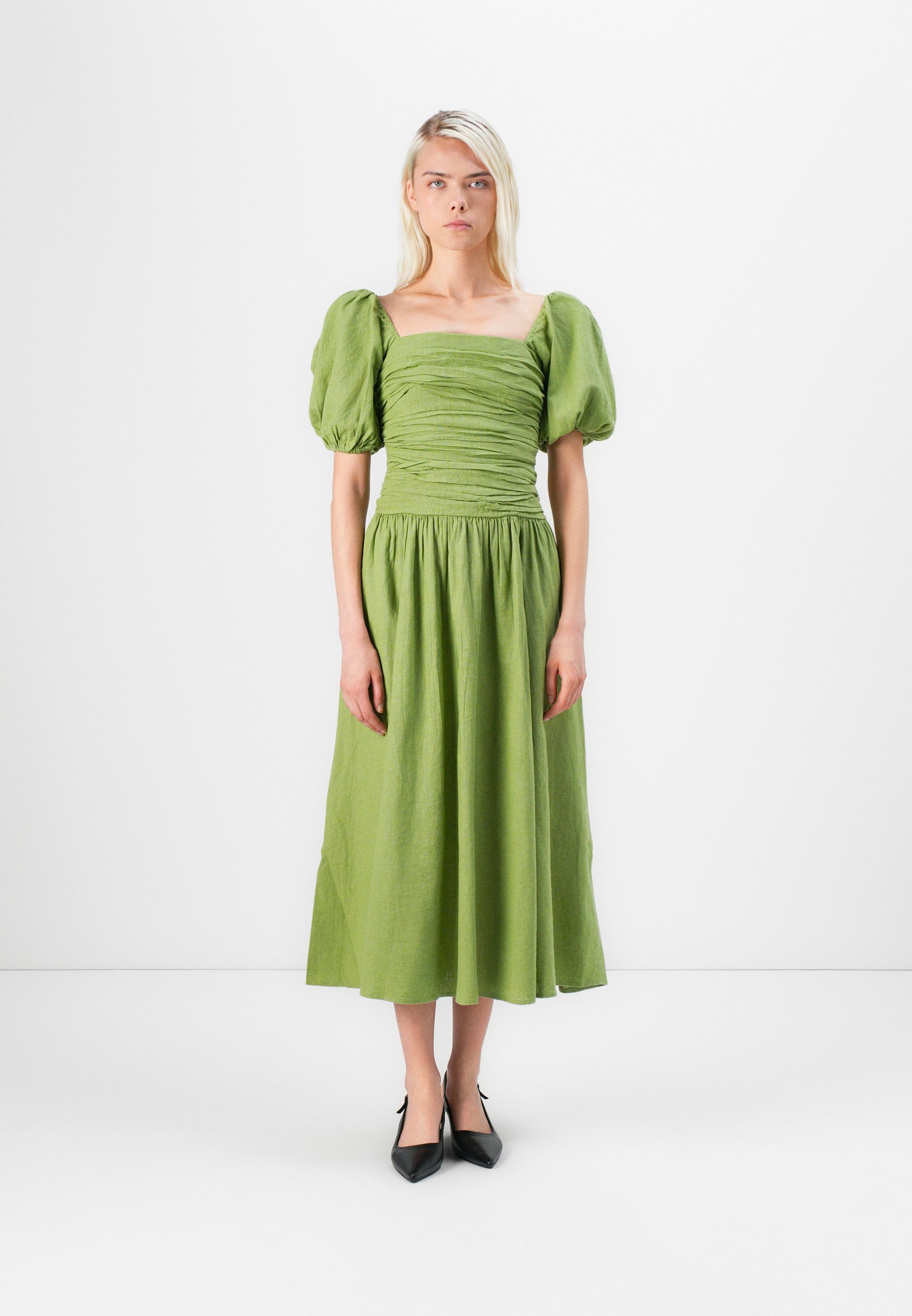 Abercrombie & Fitch EMERSON PUFF MAXI - Day dress - green - Zalando.ie