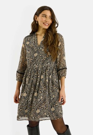 FLUIDE VOILE IMPRIMÉ - Robe de jour - noir