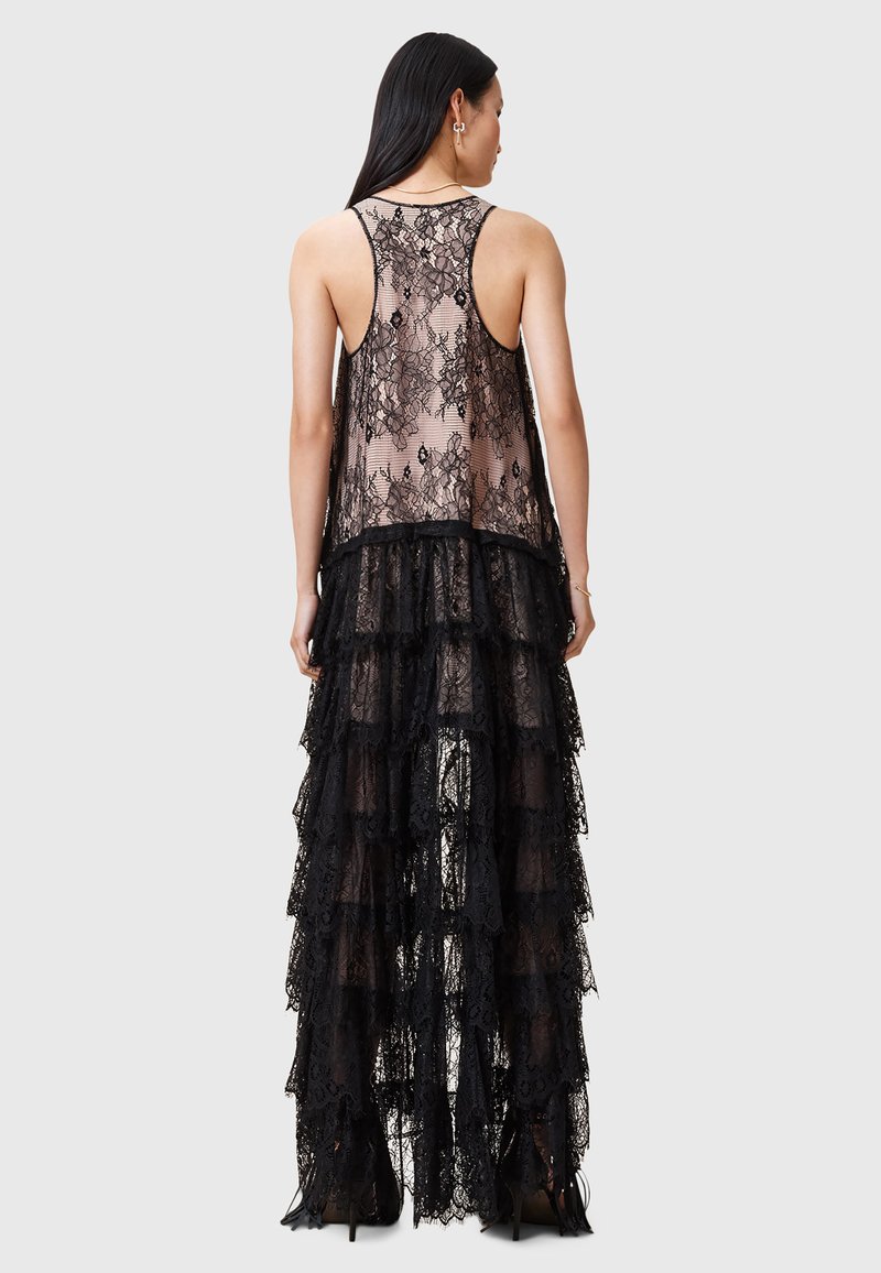 chinese dress ladies AllSaints Womens CAVARLY LS Maxi DRES Black 0 at Amazon Women's Clothing  store