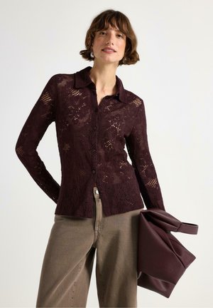 WITH PATTERN  - Skjorta - dark dusty red