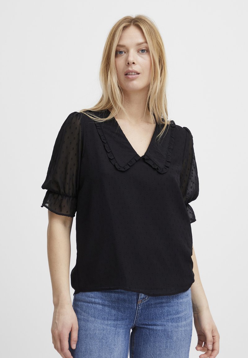 b.young BYISIGNE - Blouse - black/mottled black - Zalando.co.uk