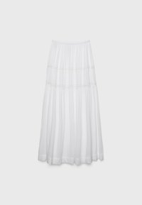 Stradivarius WITH LACE - Maxinederdele - white