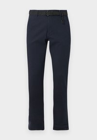 MELANGE WITH BELT - Pantaloni chino - navy dobby