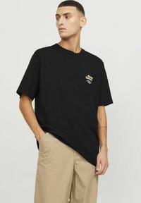 Jack & Jones GEDRUCKT RUNDHALS - T-shirt con stampa - black