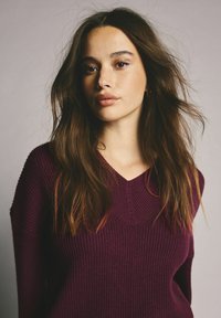 Next V-NECK - Strickpullover - pink berry