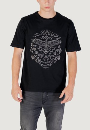 T-shirt con stampa - black