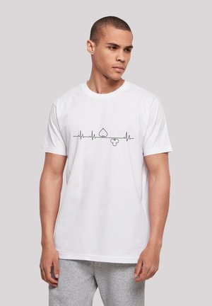 HEARTBEAT POKER - Print T-shirt - weiß