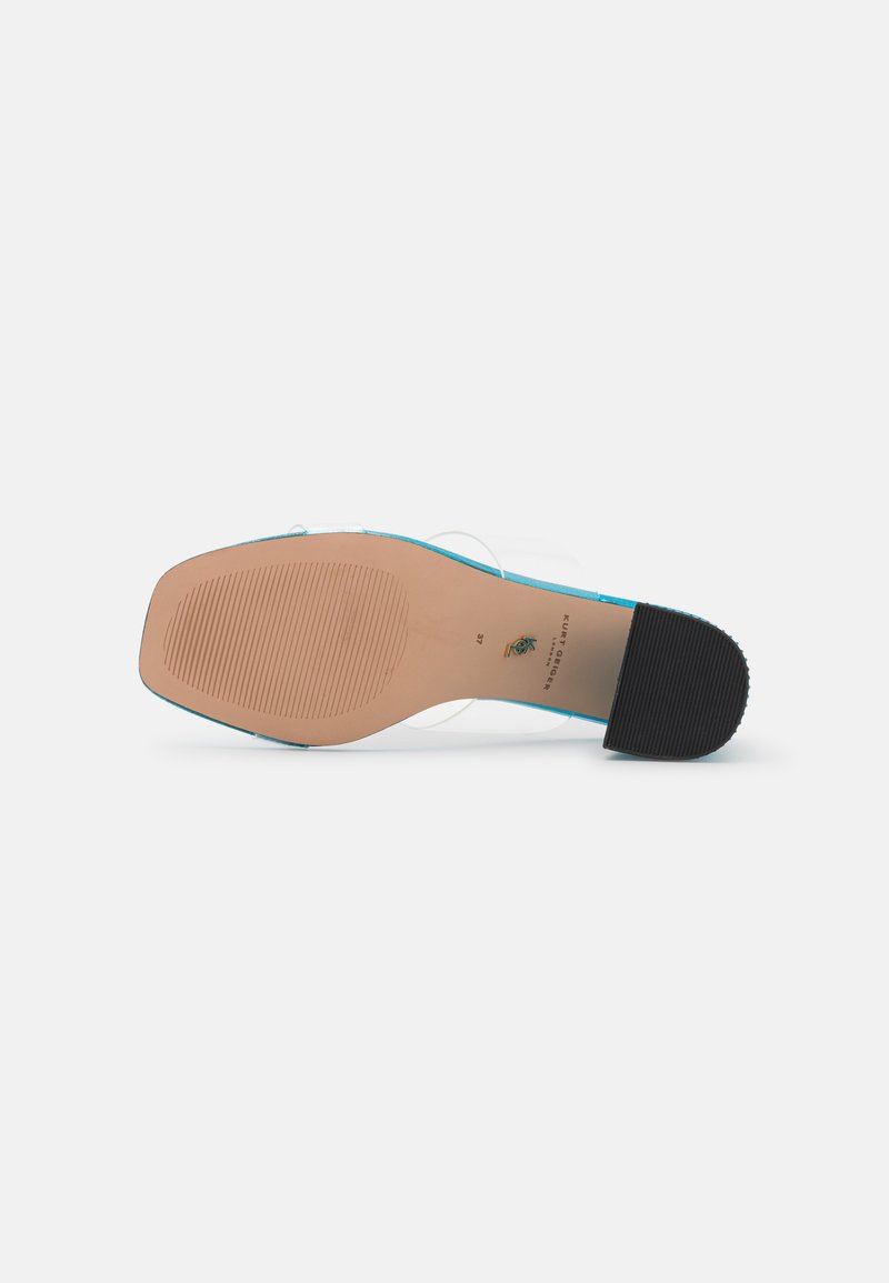 Damen Flache Pantoletten | Kurt Geiger London PARTY Pantolette hoch blue/blau - HA62475 Damen Flache Pantoletten | Kurt Geiger London PARTY Pantolette hoch blue/blau - HA62475