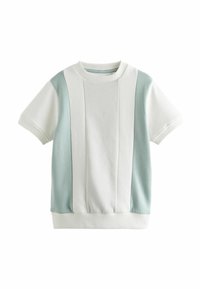 Next - VERTICAL TEXTURED COLOURBLOCK - REGULAR FIT - T-shirt con stampa - green Immagine in miniatura 1