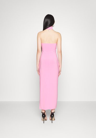 Norma Kamali HALTER TURTLE SIDE SLIT GOWN - Maxikjole - candy pink