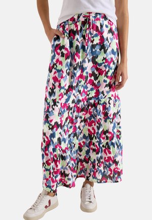 Cecil MAXI-ROCK MIT GRAFISCHEM MUSTER - Jupe longue - juicy lime