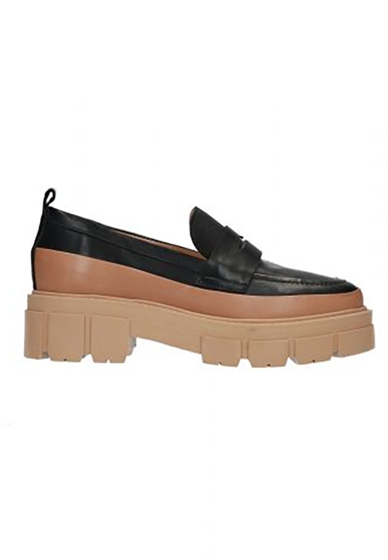 Damen Halbschuhe | sacha SCHWARZE LOAFER MIT BRAUNEN DETAILS Slipper schwarz - VB44355 Damen Halbschuhe | sacha SCHWARZE LOAFER MIT BRAUNEN DETAILS Slipper schwarz - VB44355