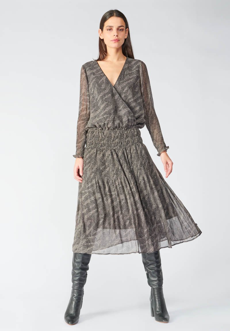 Le Temps Des Cerises Day dress zebra/black Zalando