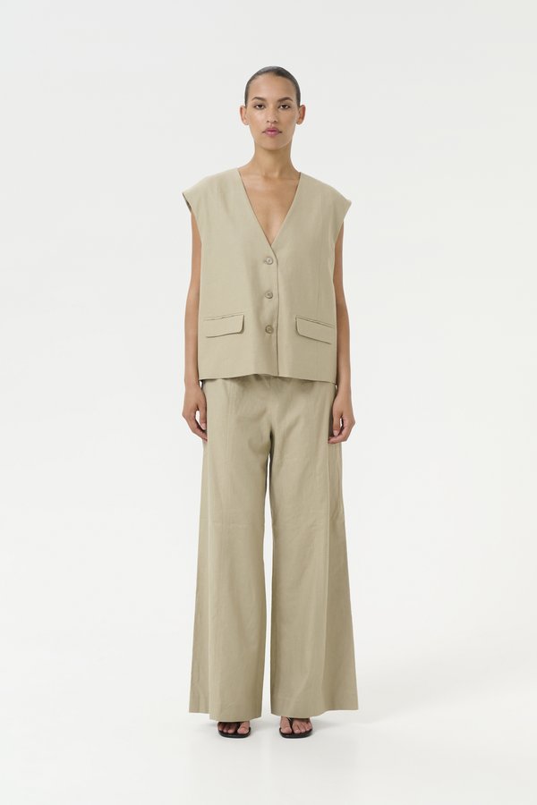 IZZA - Trousers - silver sage2