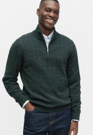 JIM HALF ZIP - Stickad tröja - dark green