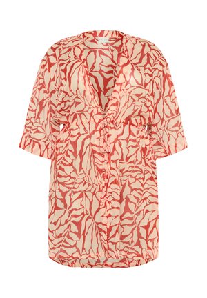 Kaffe Curve, KCEA - Beach accessory - red chalk leaf print